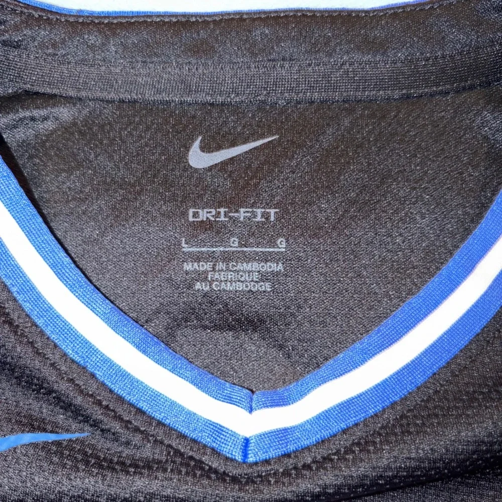 Nike Duke Blue Devils Basketball Jersey Kids Large Black Blue #1‎ Dri-FIT Elite